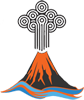 eruption brewery and bistro volcano eruption logo