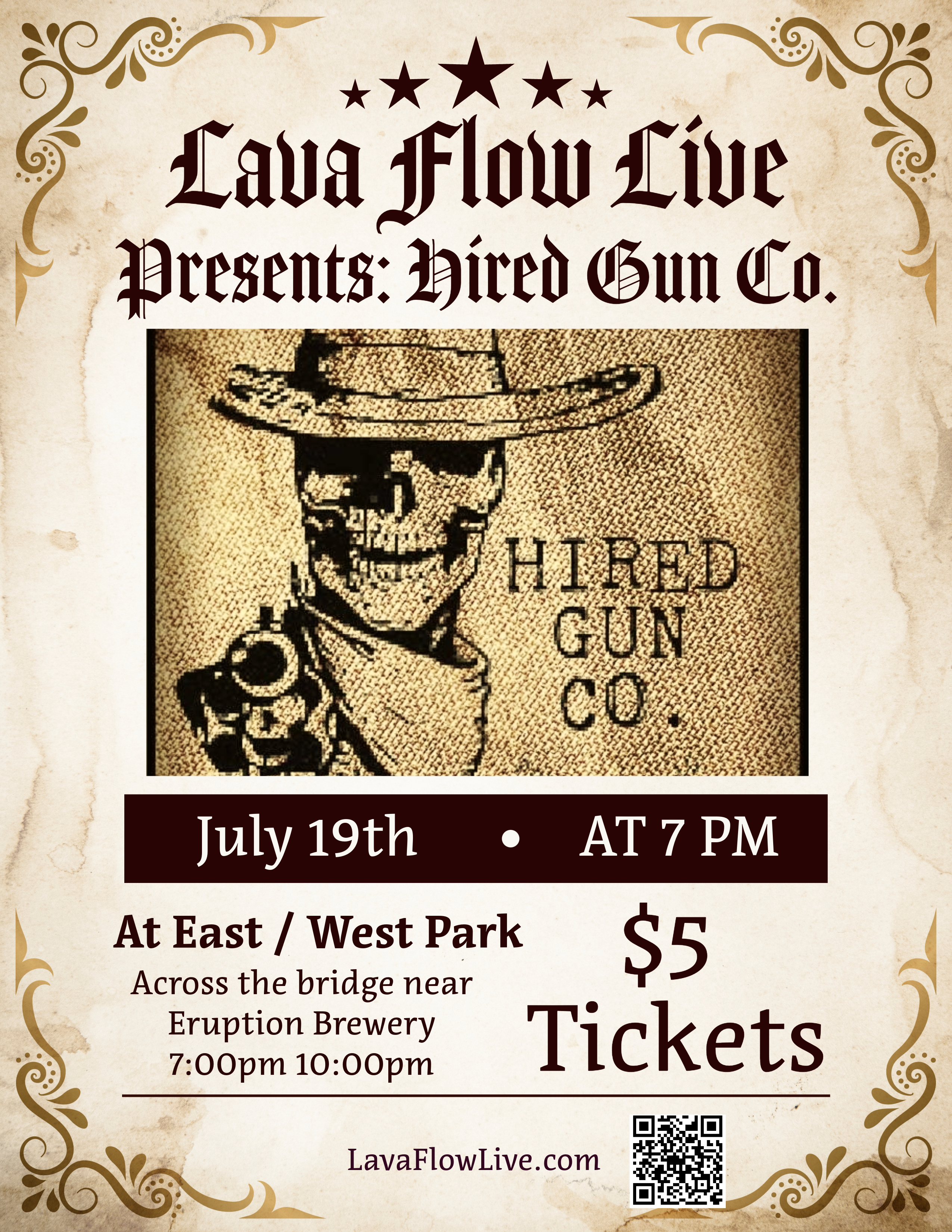 Hired Gun Performing At Lava Flow Live In Lava Hot Springs Idaho on July 19th