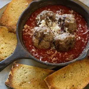 Lamb Meatballs from Eruption Brewery and Bistro in Lava Hot Springs Idaho Restaurant Dinner